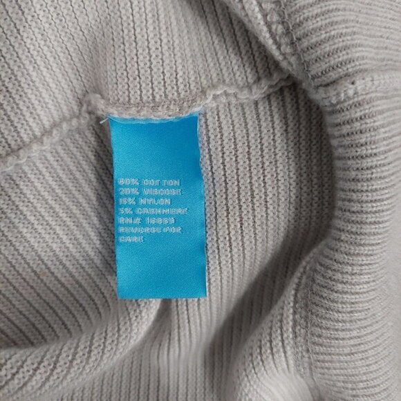 J. Mclaughlin Men's Light Grey Pullover Sweater Crewneck Ribbed Loose Fit Size M - Picture 9 of 10